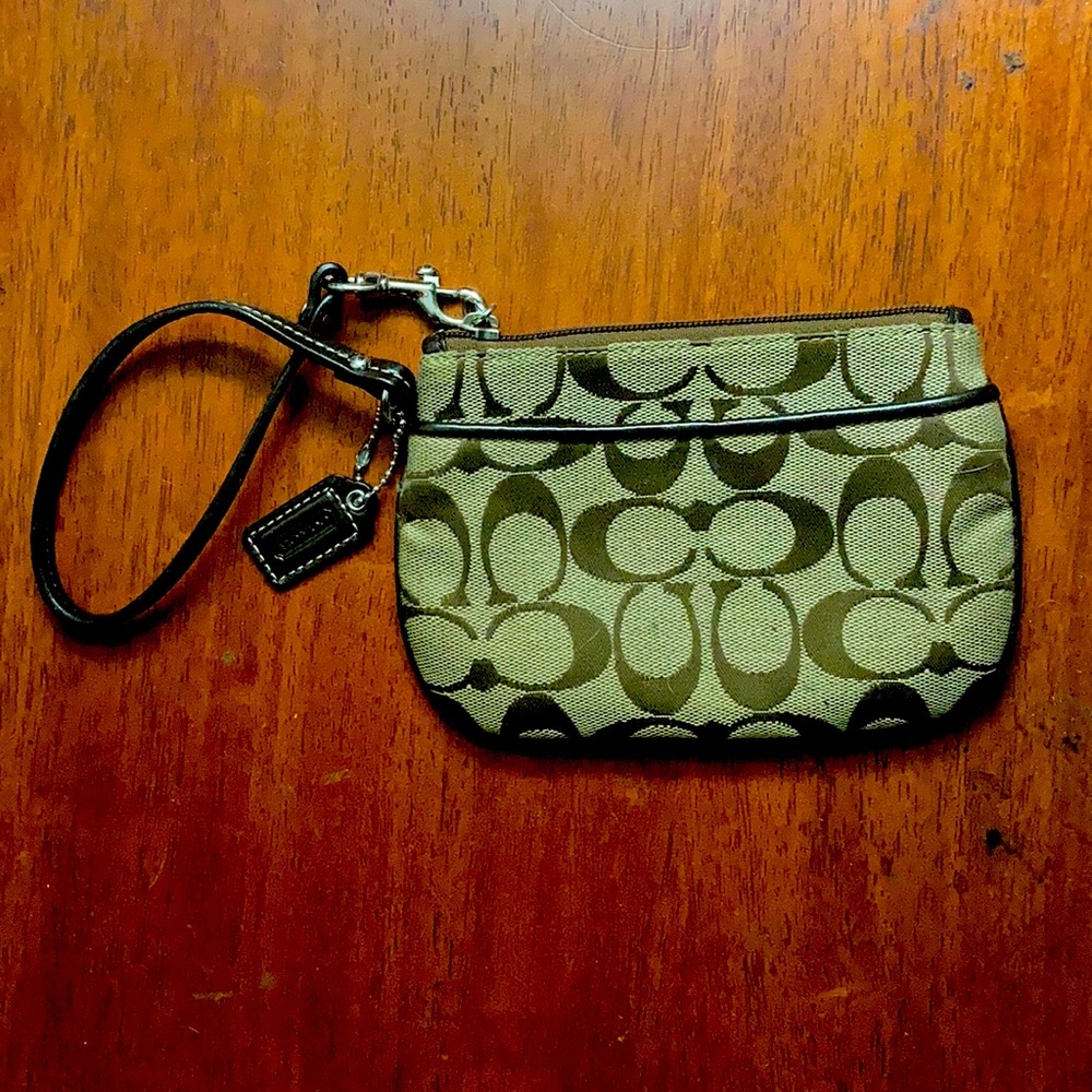Brown Coach Wristlet Wallet